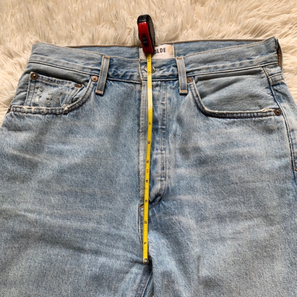 Agolde Riley High Rise Button Fly Jeans Size 27 - Picture 11 of 14